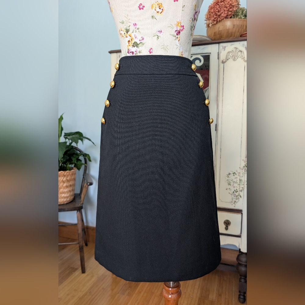 LOFT Blue Midi A-Line‎ Skirt